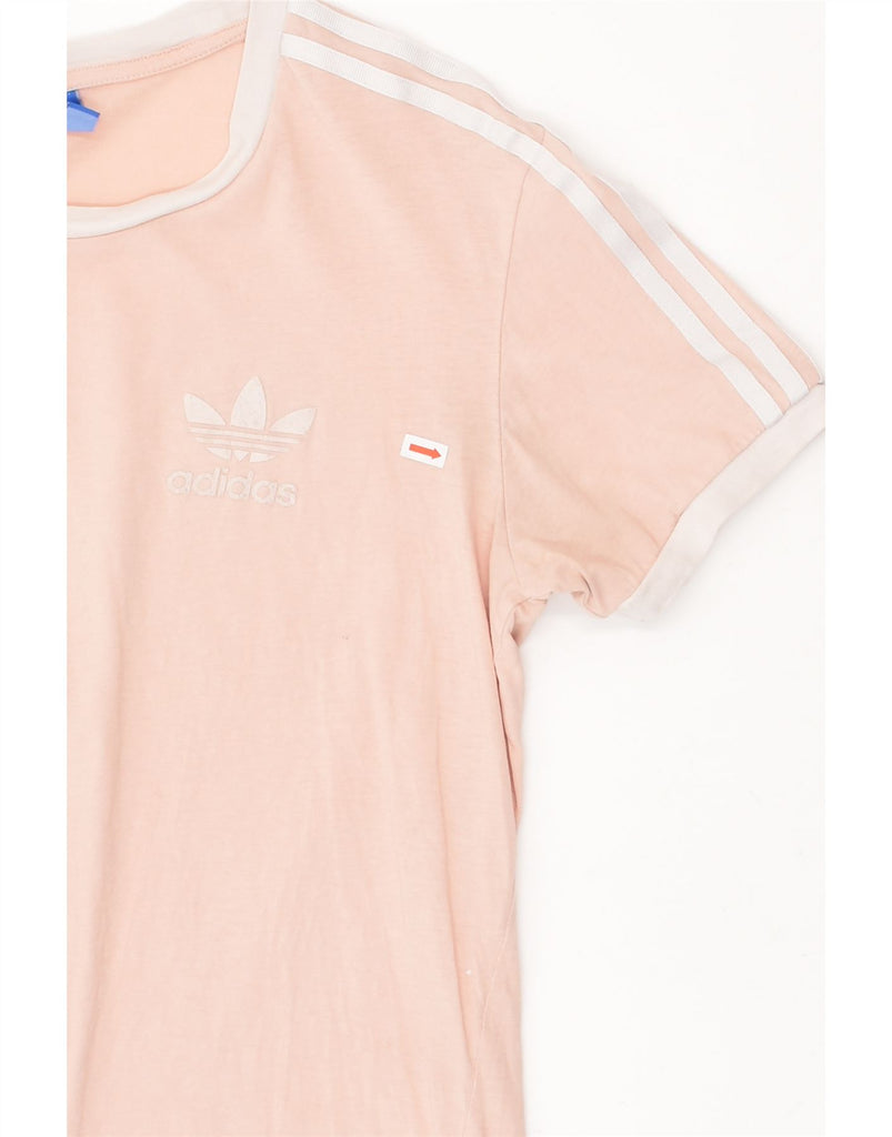 ADIDAS Womens T-Shirt Top UK 10 Small  Pink Cotton | Vintage Adidas | Thrift | Second-Hand Adidas | Used Clothing | Messina Hembry 