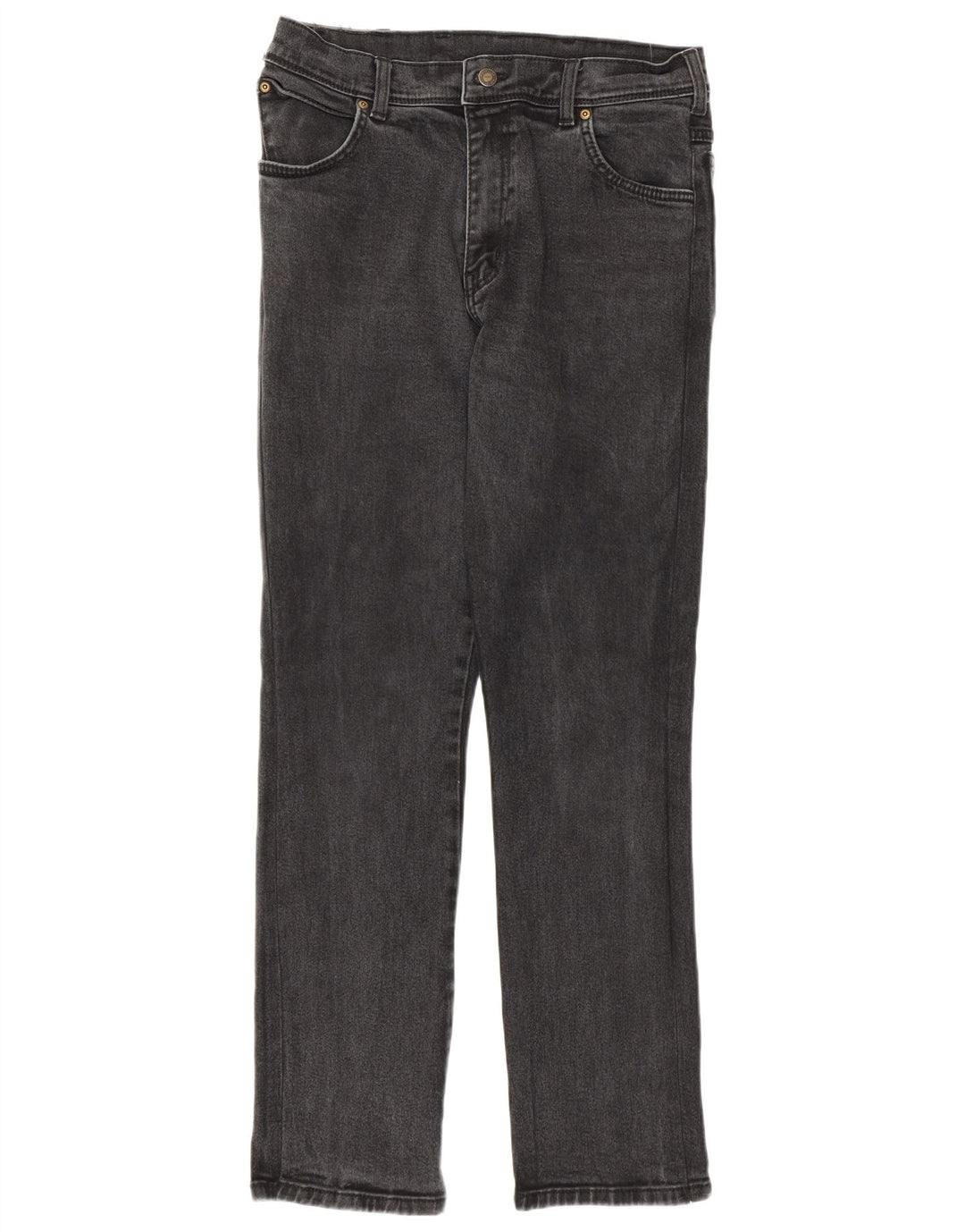 Wrangler Mens Regular Fit Straight Jeans W36 L32 Grey Cotton