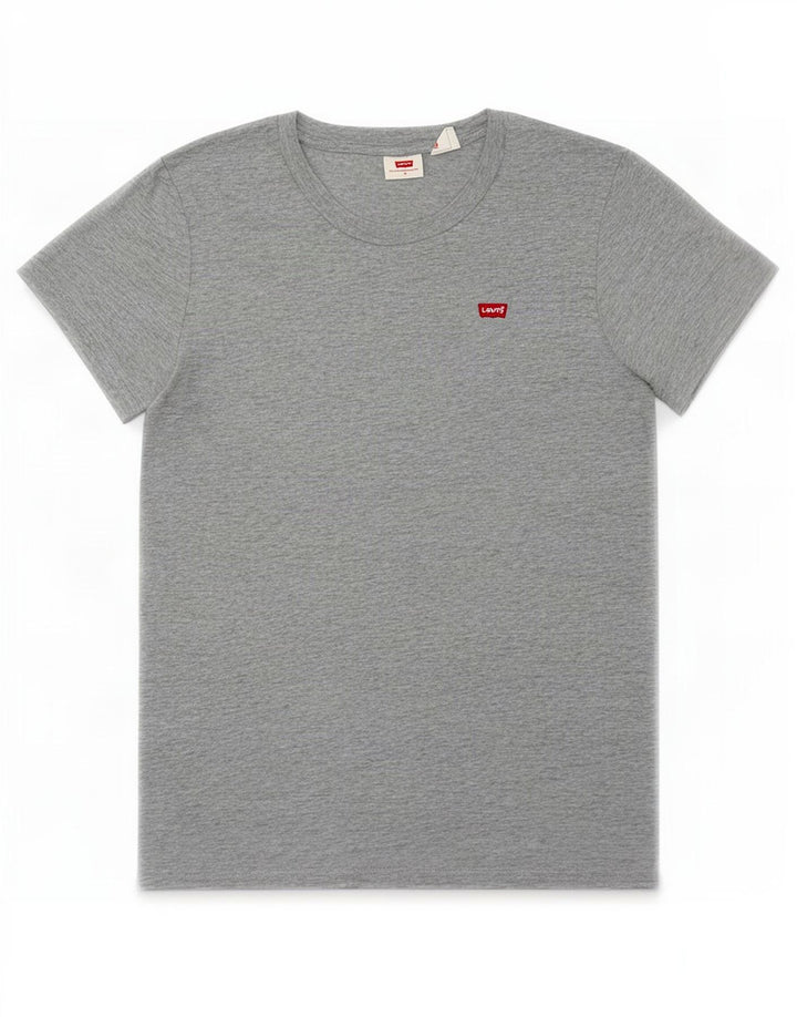 Levi's Womens T-Shirt Top UK 14 Medium Grey Flecked Cotton