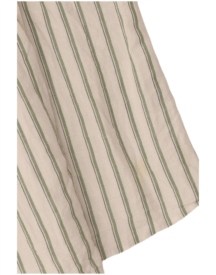 Zara Mens Shirt Medium White Striped Linen