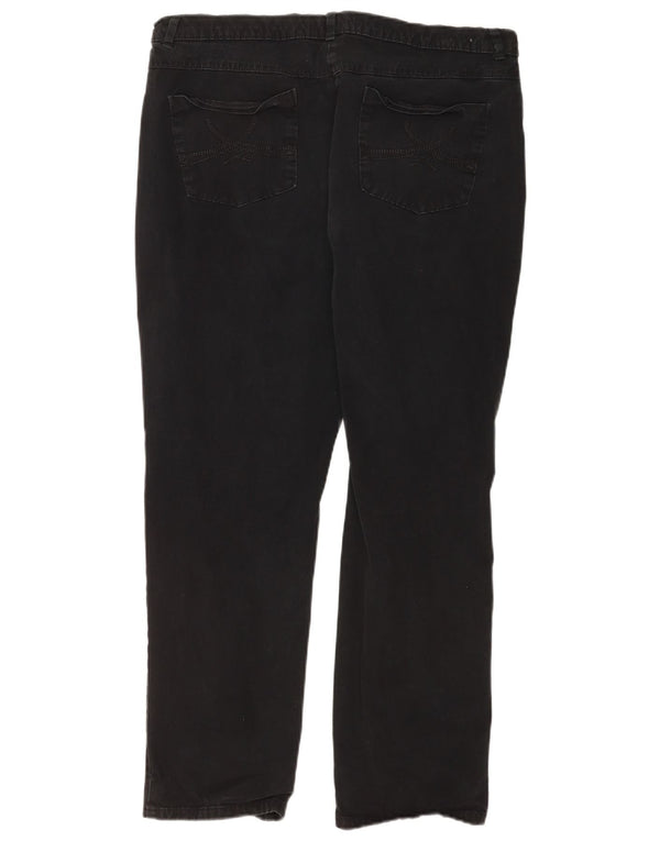 Marks & Spencer Womens Straight Jeans UK 18 XL W36 L28 Black Cotton