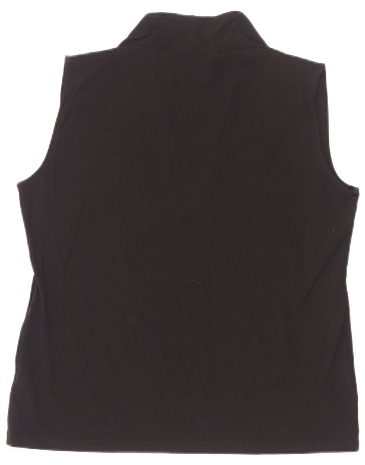 Marks & Spencer Womens Vest Top UK 16 Large  Black Viscose
