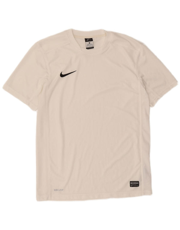 Nike Mens Dri Fit T-Shirt Top Medium White Polyester
