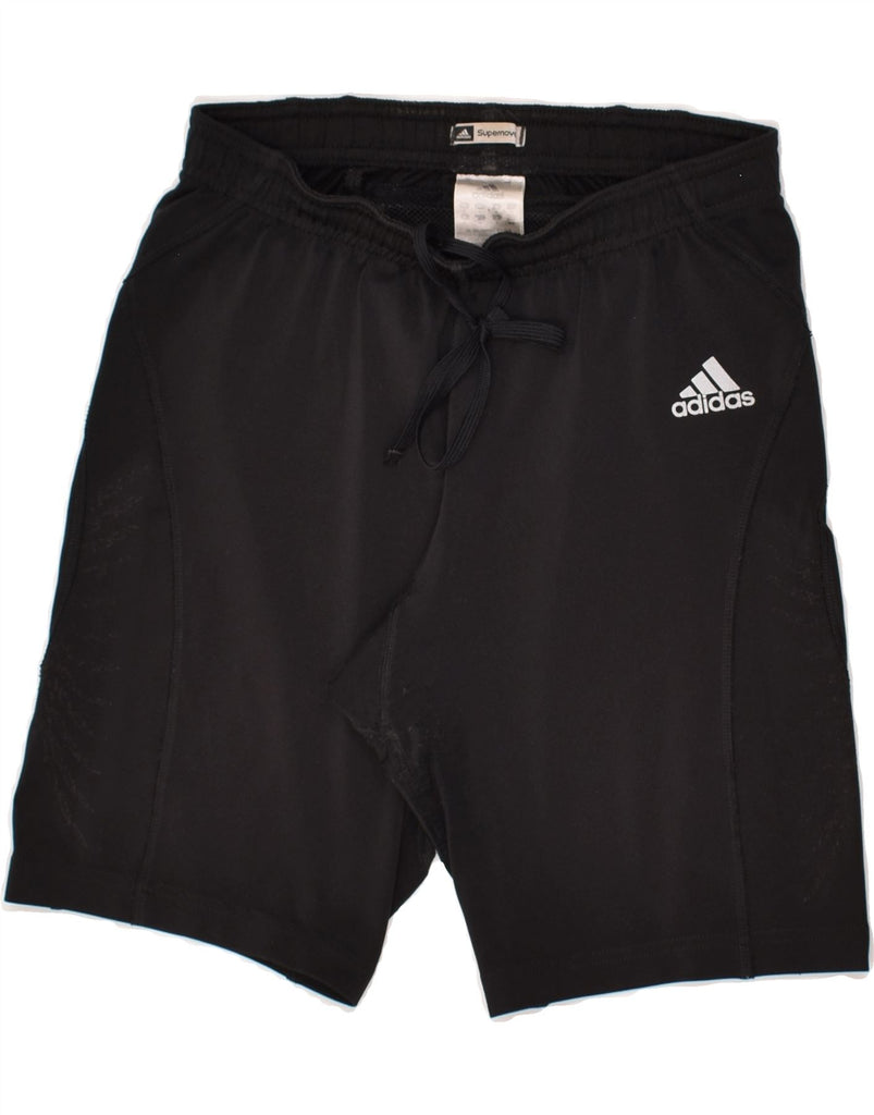 ADIDAS Mens Sport Shorts Medium Black Polyester | Vintage Adidas | Thrift | Second-Hand Adidas | Used Clothing | Messina Hembry 