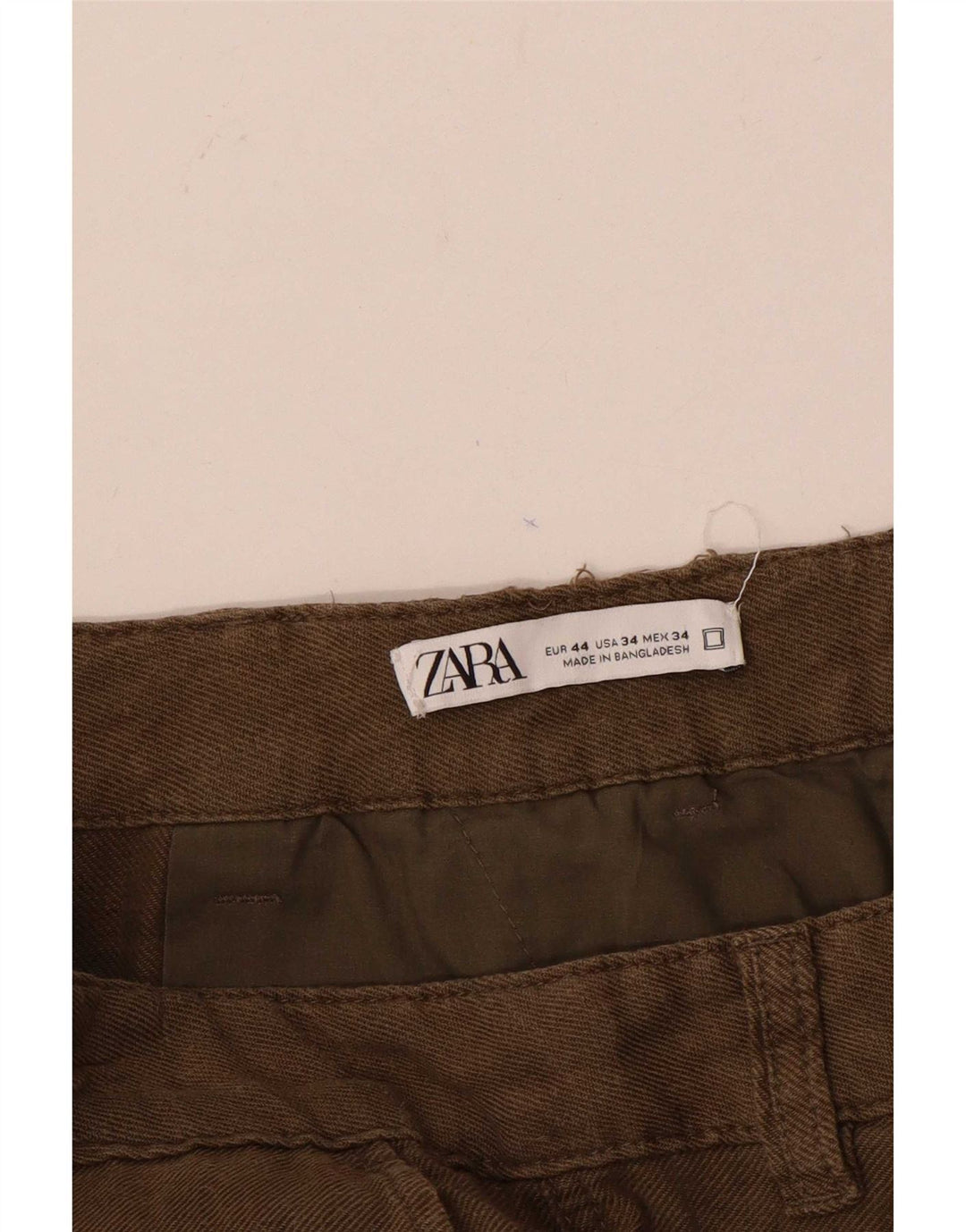 Zara Mens Cargo Shorts EU 44 Large W34 Brown