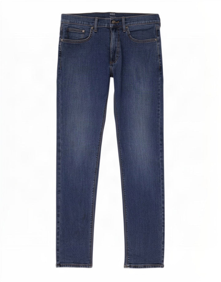 Marks & Spencer Mens Slim Jeans W32 L31 Blue Cotton