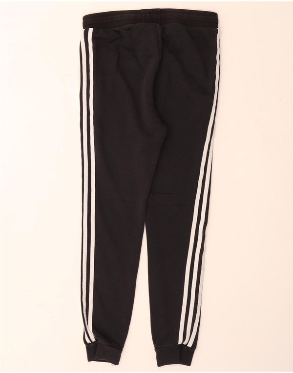 ADIDAS Girls Tracksuit Trousers Joggers 12-13 Years  Black Cotton