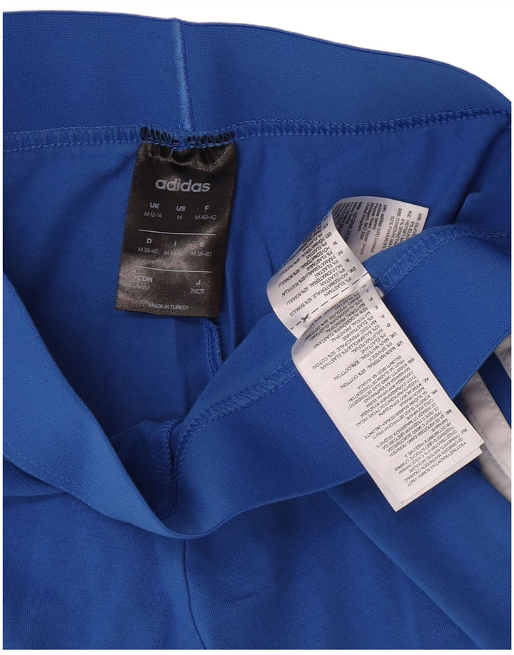 Adidas Womens Leggings UK 12/14 Medium  Blue Cotton