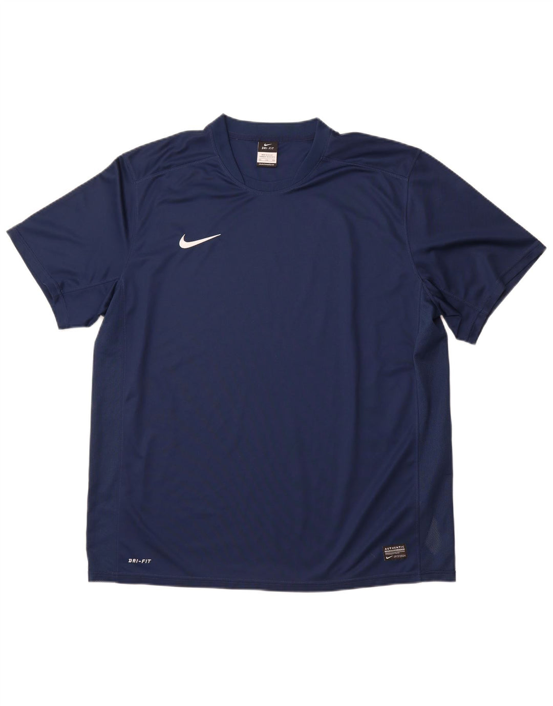 NIKE Mens Dri Fit Graphic T-Shirt Top 2XL Navy Blue Polyester