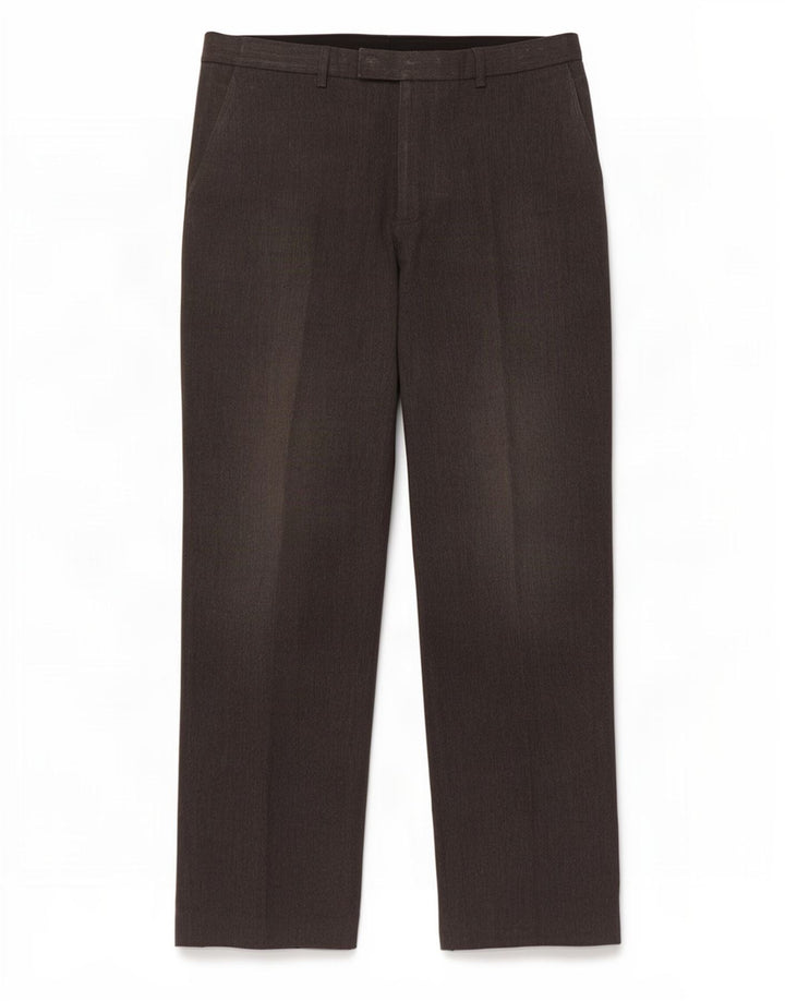 Marks & Spencer Mens Straight Chino Trousers W34 L31 Grey Polyester