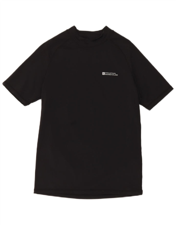 MOUNTAIN WAREHOUSE Mens T-Shirt Top Medium Black Polyamide