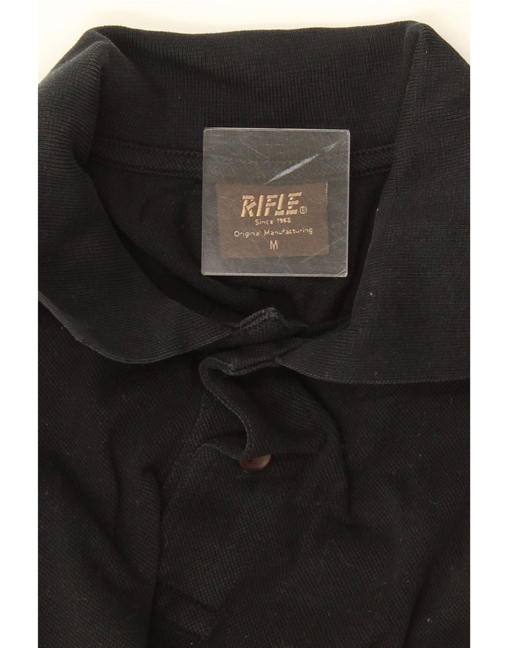 Rifle Mens Polo Shirt Medium Black