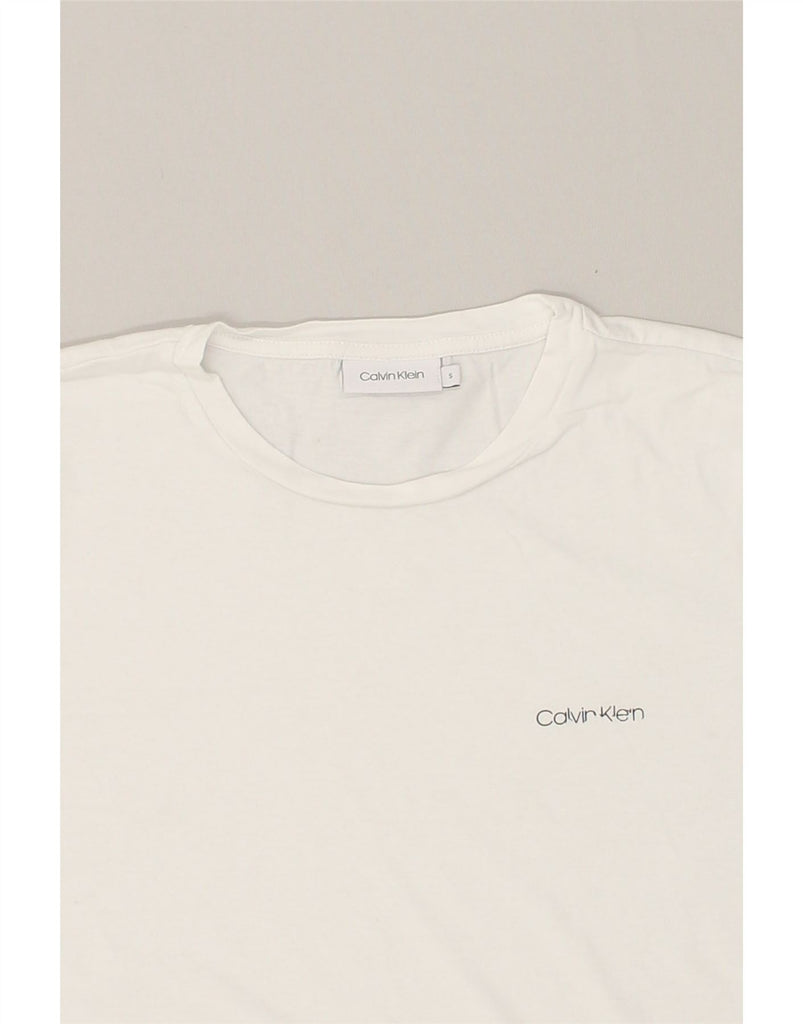 CALVIN KLEIN Mens T-Shirt Top Small White Cotton | Vintage Calvin Klein | Thrift | Second-Hand Calvin Klein | Used Clothing | Messina Hembry 