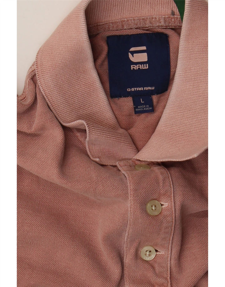 G-Star Mens Polo Shirt Large Pink