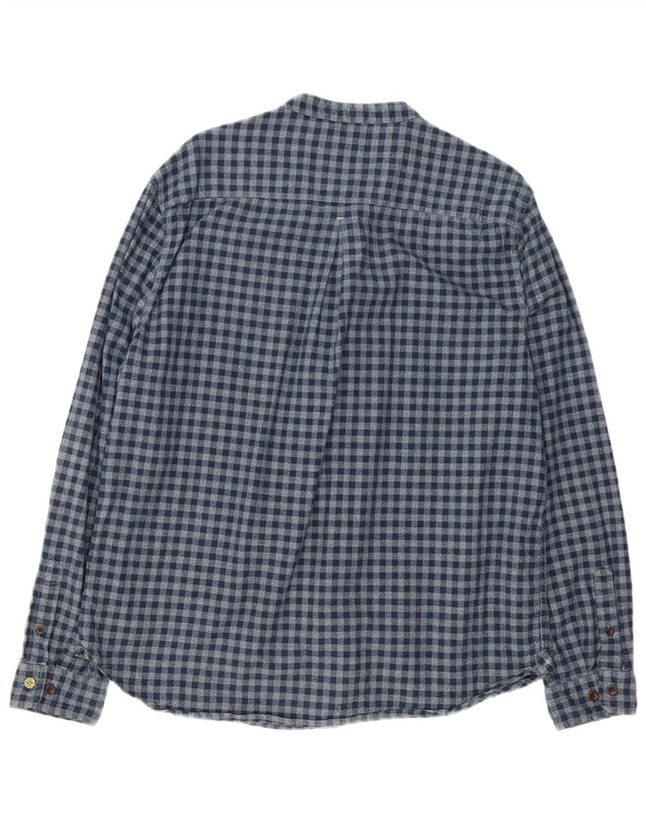 White Stuff Mens Classic Fit Shirt XL Blue Gingham Cotton
