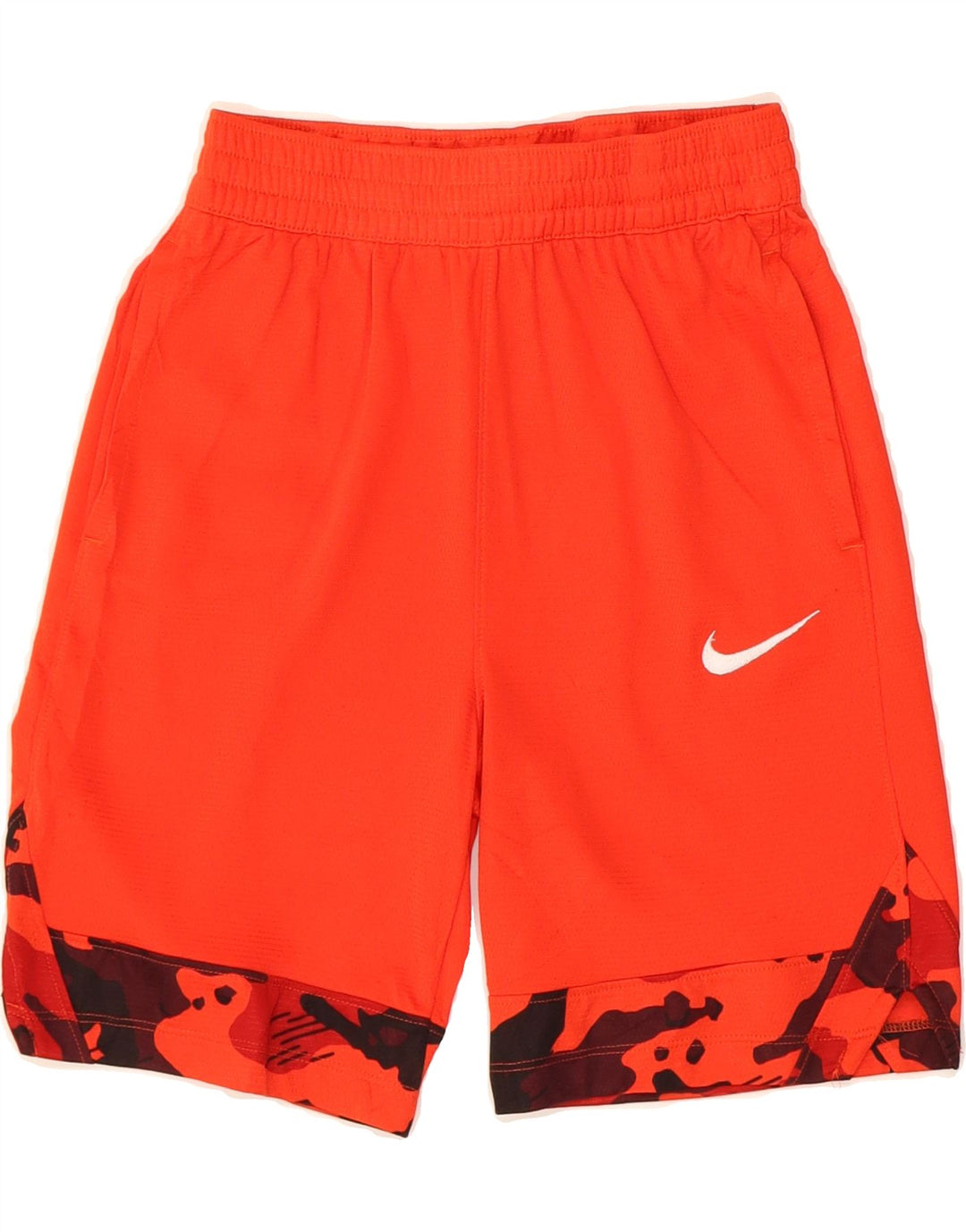 NIKE Boys Dri Fit Sport Shorts 10-11 Years Medium Red Camouflage Polyester Vintage Nike and Second-Hand Nike from Messina Hembry 