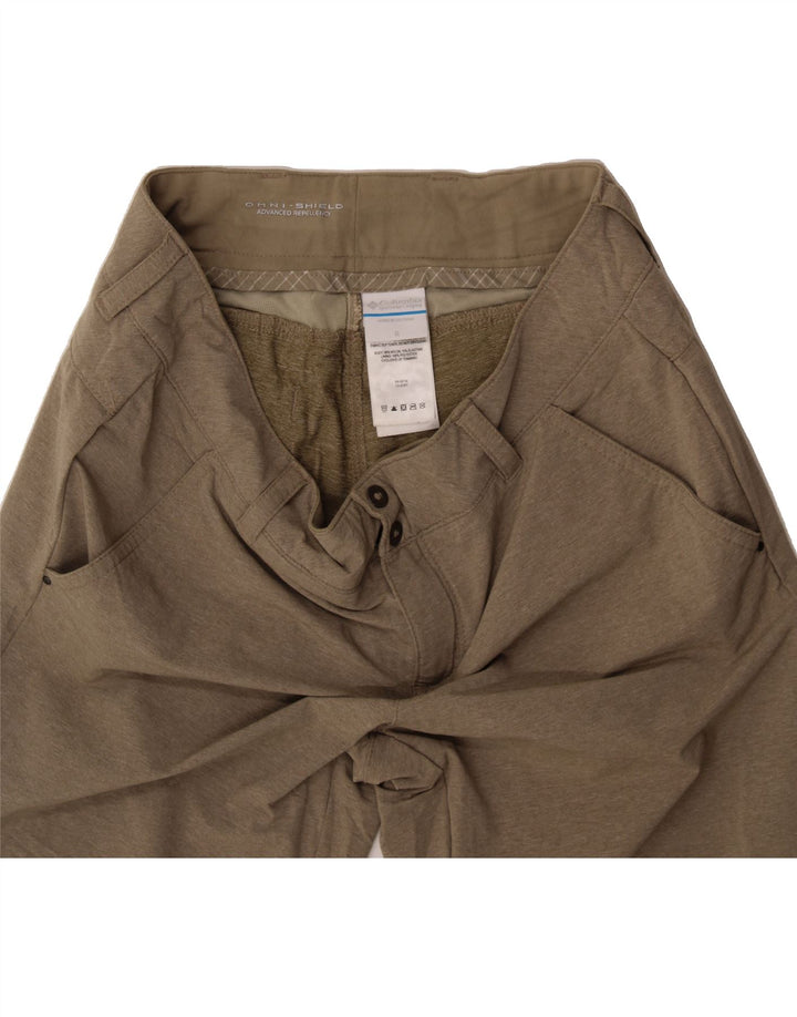 COLUMBIA Womens Omni-Shield Straight Capri Trousers US 6 Medium W30  Brown Vintage Columbia and Second-Hand Columbia from Messina Hembry 