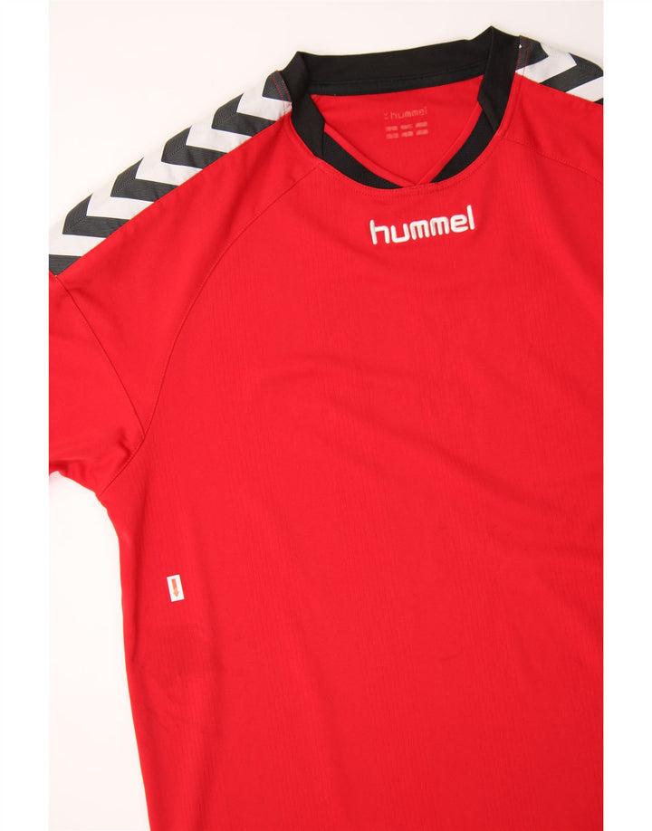HUMMEL Mens Graphic T-Shirt Top Medium Red Polyester Vintage Hummel and Second-Hand Hummel from Messina Hembry 