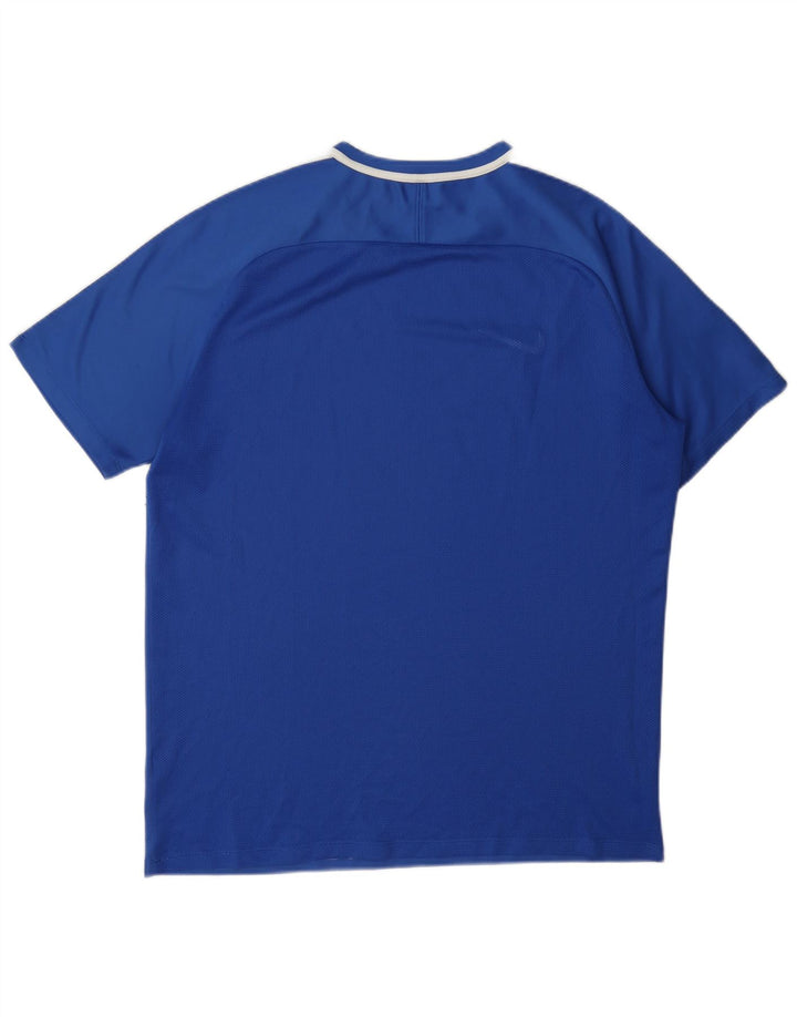 Nike Mens Dri Fit T-Shirt Top XL Blue Colourblock