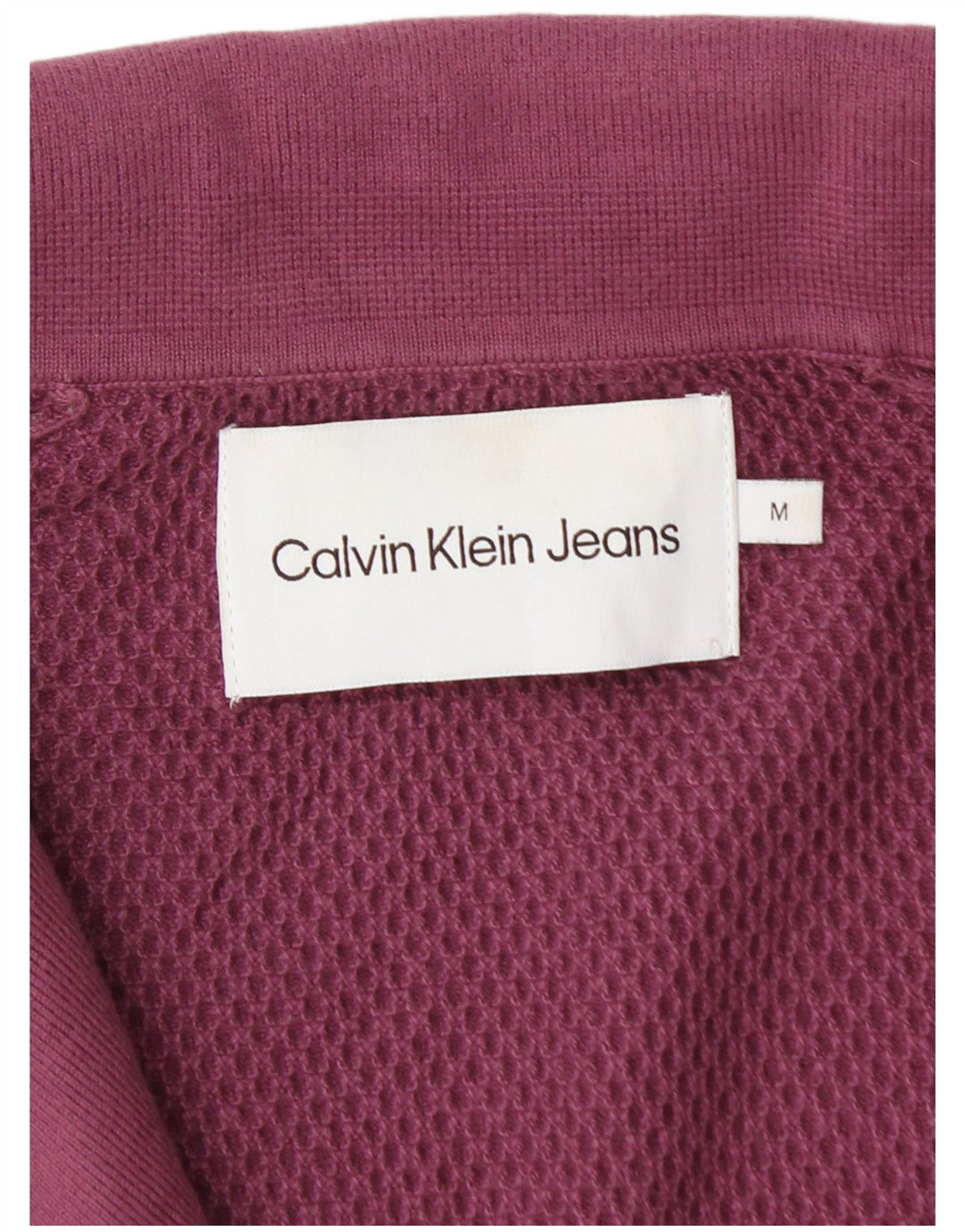 Calvin Klein Jeans Mens Polo Shirt Medium Purple Cotton