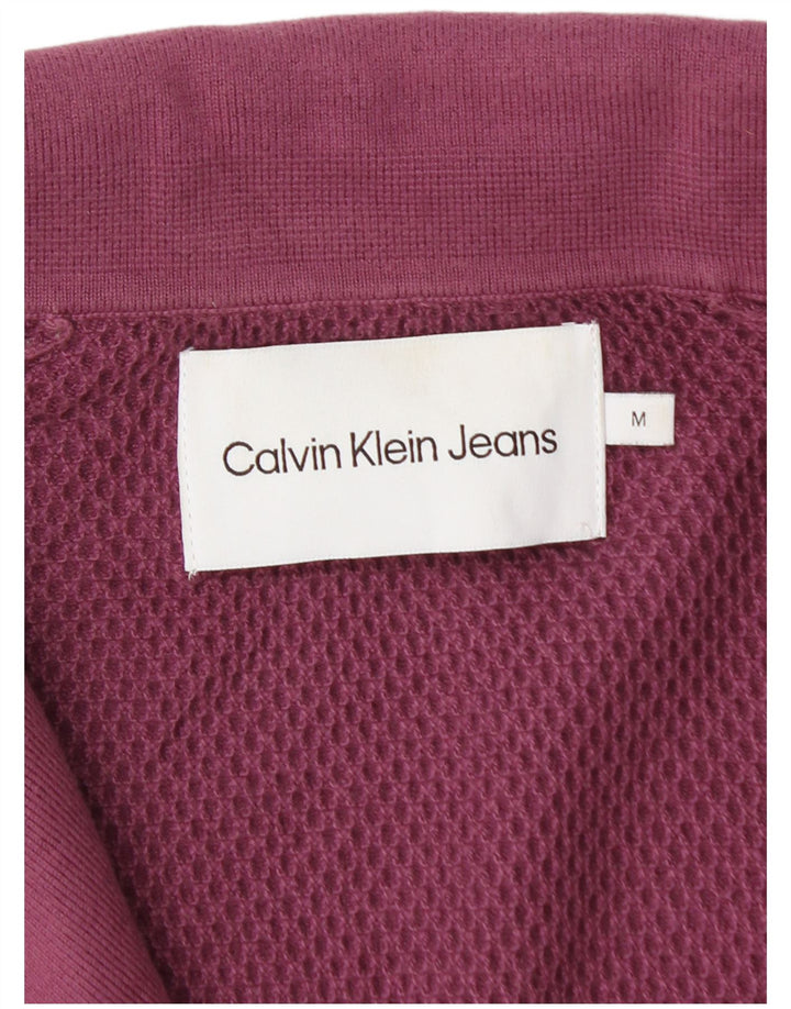 Calvin Klein Jeans Mens Polo Shirt Medium Purple Cotton