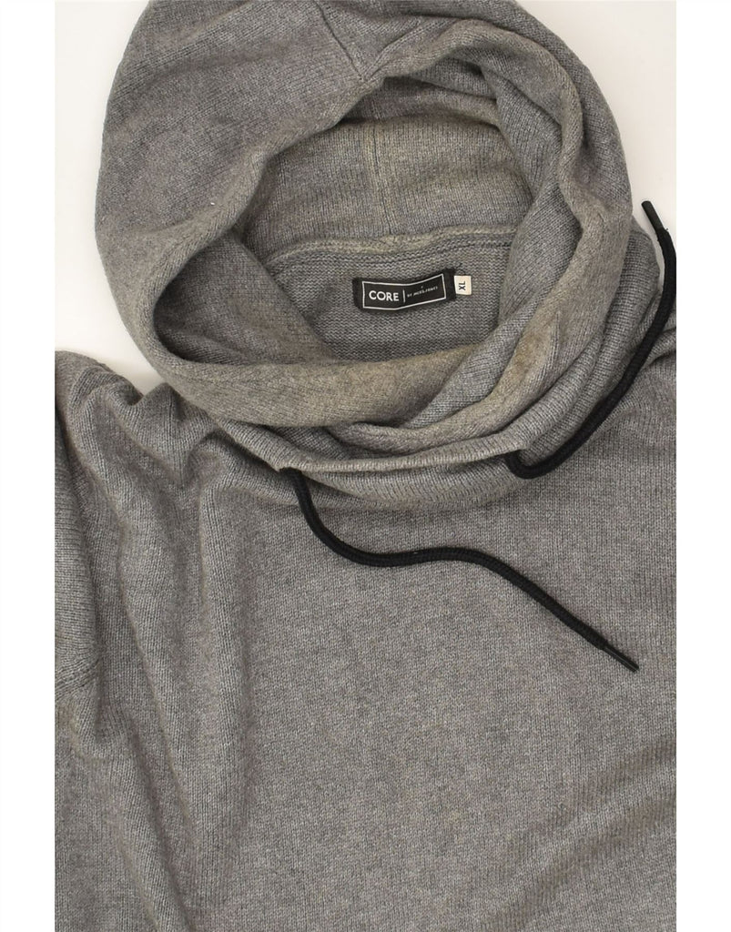 JACK & JONES Mens Hooded Turtle Neck Jumper Sweater XL Grey Cotton | Vintage Jack & Jones | Thrift | Second-Hand Jack & Jones | Used Clothing | Messina Hembry 