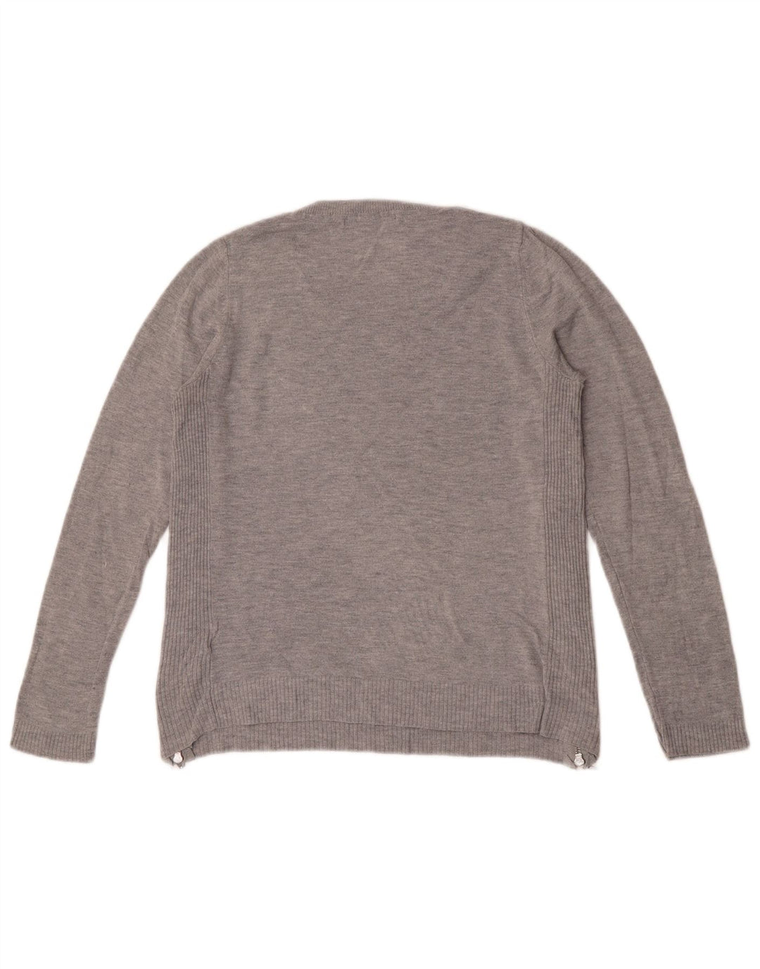 Marks & Spencer Womens Boat Neck Jumper Sweater UK 8 Small Grey Flecked