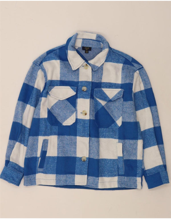 OVS Girls Flannel Shirt 13-14 Years Blue Check Polyester