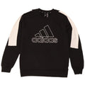 Adidas Mens Graphic Sweatshirt Jumper Medium Black Colourblock Cotton