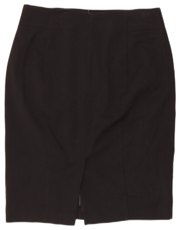 Marks & Spencer Womens Pencil Skirt UK 12 Medium W32  Black Polyester