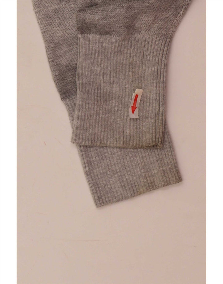 Eddie Bauer Womens Petite Crew Neck Jumper Sweater UK 14 Medium Grey