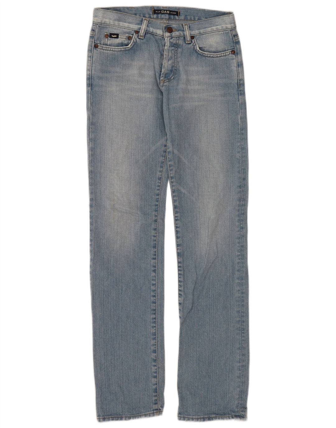 Gas Womens Straight Jeans W27 L32 Blue Cotton