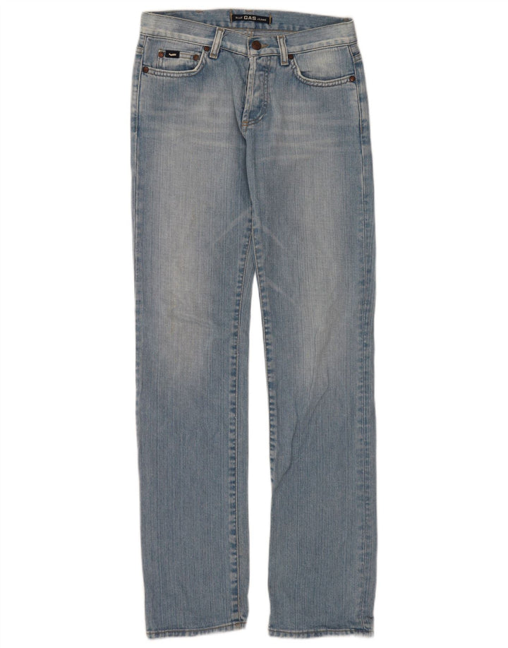 Gas Womens Straight Jeans W27 L32 Blue Cotton