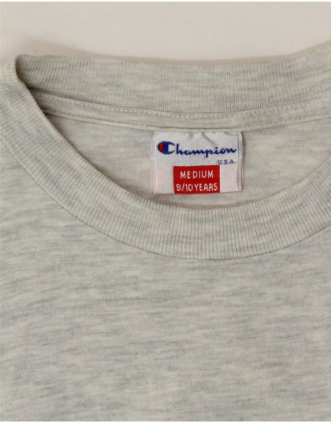 CHAMPION Girls Graphic T-Shirt Top 9-10 Years Medium Grey Vintage Champion and Second-Hand Champion from Messina Hembry 