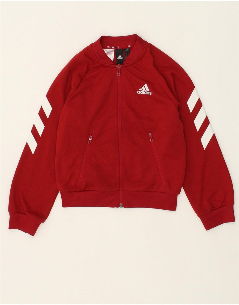 ADIDAS Boys Tracksuit Top Jacket 7-8 Years Red Polyester | Vintage Adidas | Thrift | Second-Hand Adidas | Used Clothing | Messina Hembry 