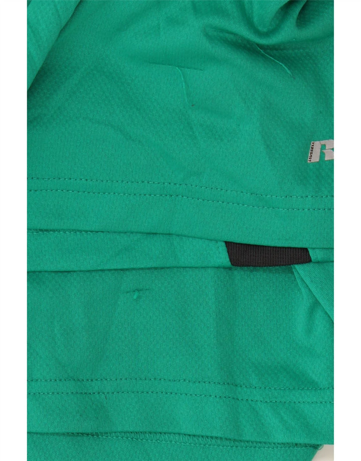 RUSSELL ATHLETIC Mens Sport Shorts Medium  Green Colourblock Polyester Vintage Russell Athletic and Second-Hand Russell Athletic from Messina Hembry 