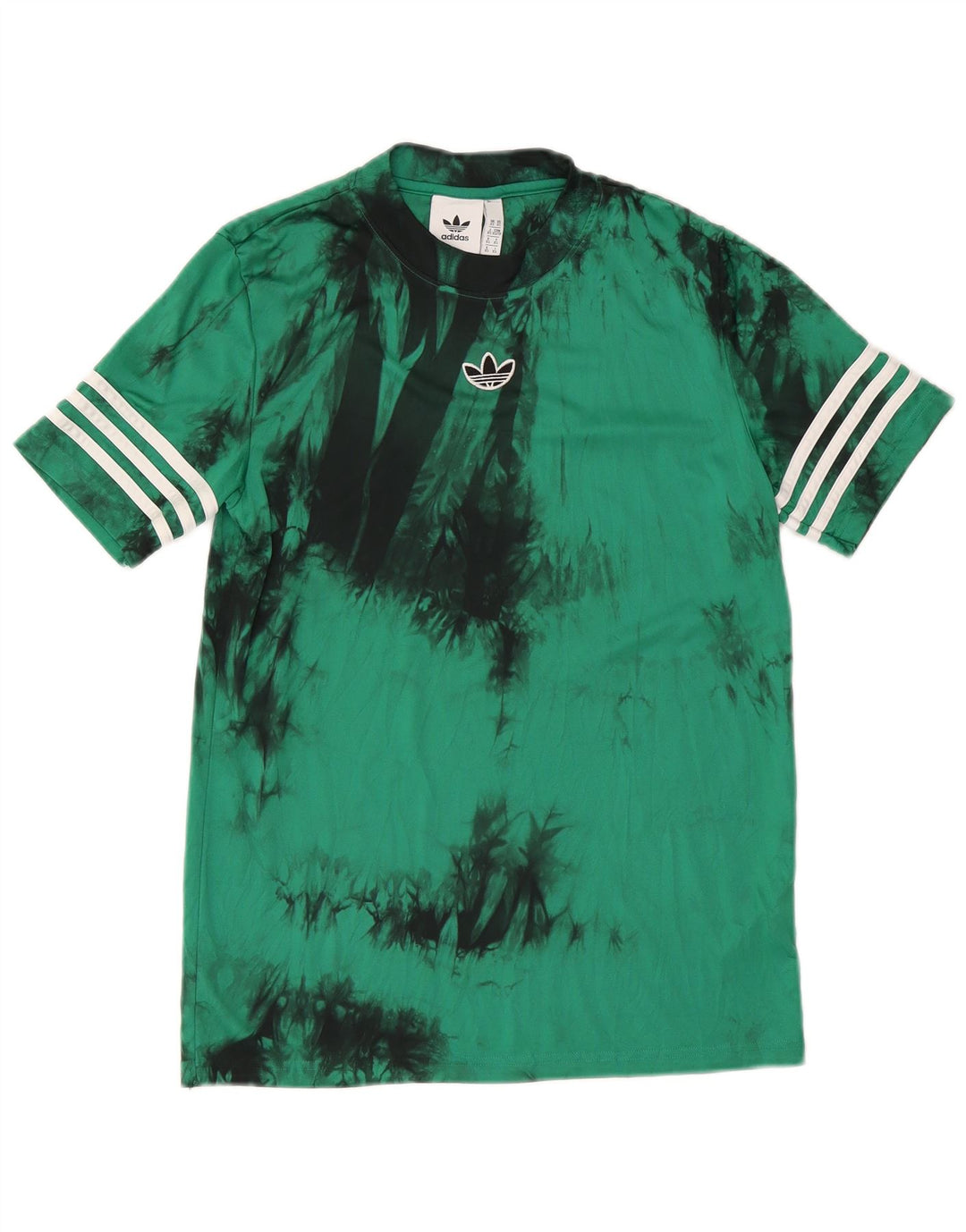 Adidas Mens T-Shirt Top XS Green Tie Dye Polyester