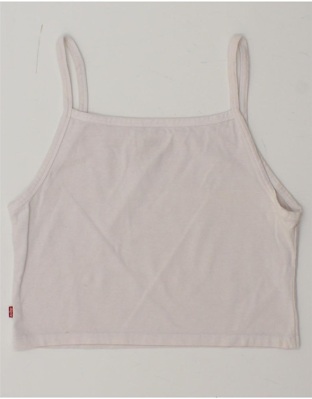 LEVI'S Womens Crop Cami Top UK 10 Small White Vintage Levi's and Second-Hand Levi's from Messina Hembry 