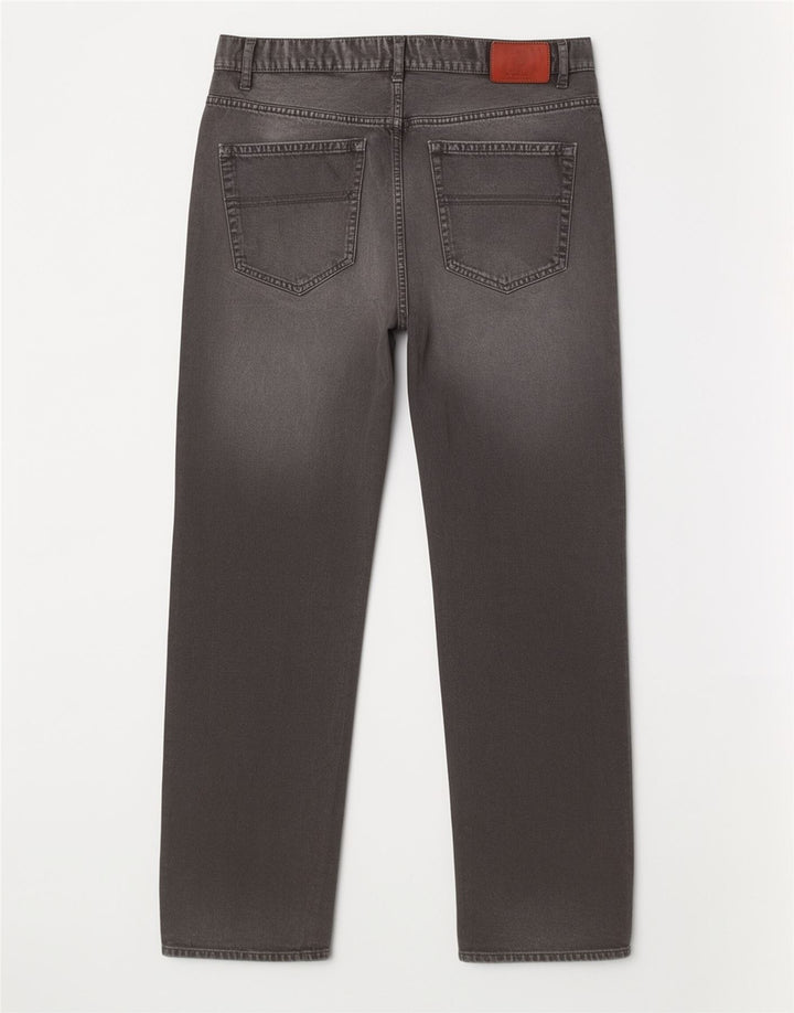 Gant Womens Jason Regular Straight Jeans W34 L30 Grey Cotton