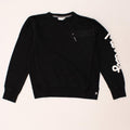 MONEY Womens Graphic Sweatshirt Jumper UK 14 Medium Black Cotton | Vintage Money | Thrift | Second-Hand Money | Used Clothing | Messina Hembry 