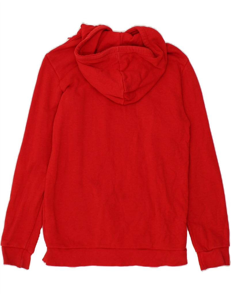 ADIDAS Mens Graphic Hoodie Jumper Small Red Cotton Vintage Adidas and Second-Hand Adidas from Messina Hembry 