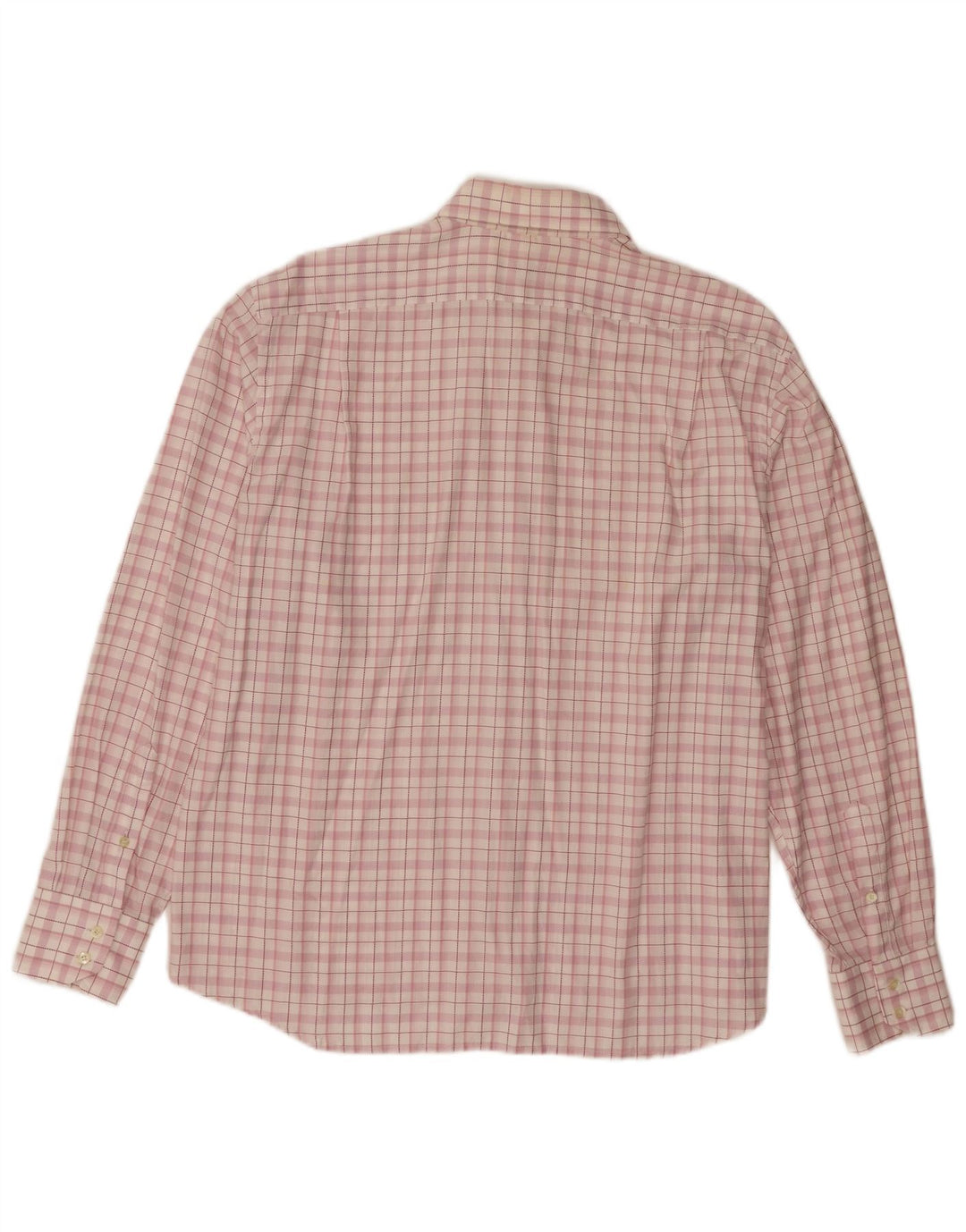 Lacoste Mens Shirt Size 43 Large Pink Check