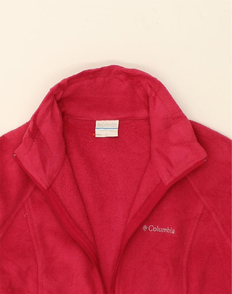 COLUMBIA Womens Fleece Jacket UK 14 Medium Red Polyester | Vintage Columbia | Thrift | Second-Hand Columbia | Used Clothing | Messina Hembry 