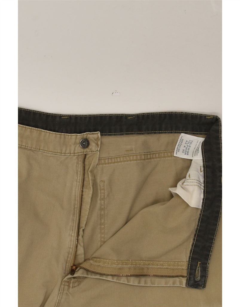 WRANGLER Mens Straight Cargo Trousers W42 L30 Brown Cotton | Vintage Wrangler | Thrift | Second-Hand Wrangler | Used Clothing | Messina Hembry 