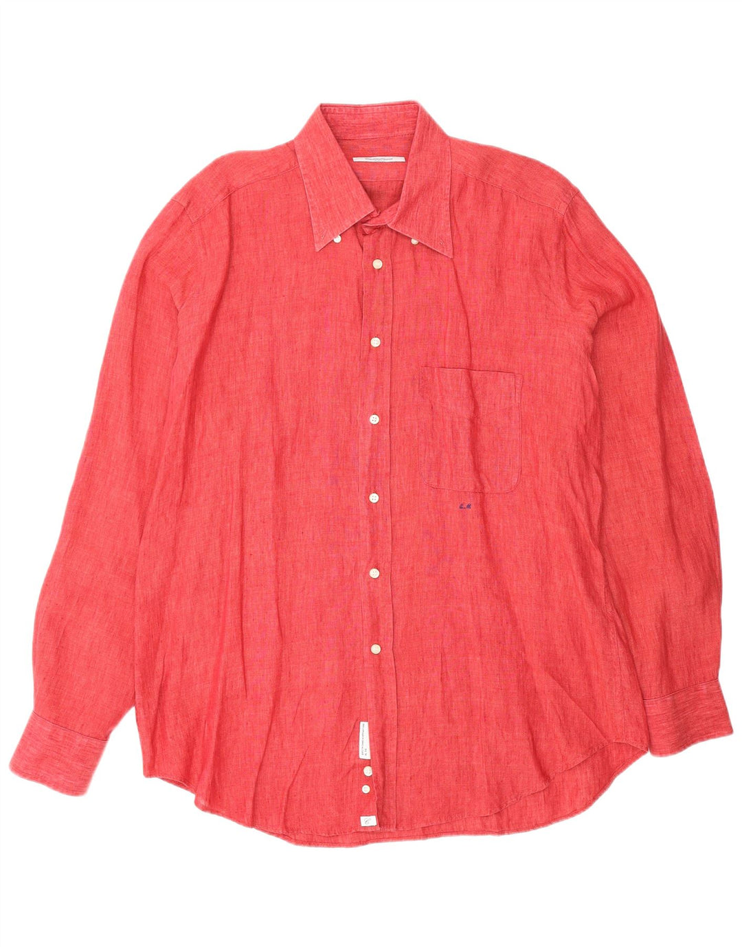 CAMICISSIMA Mens Slim Fit Shirt XL Red Linen