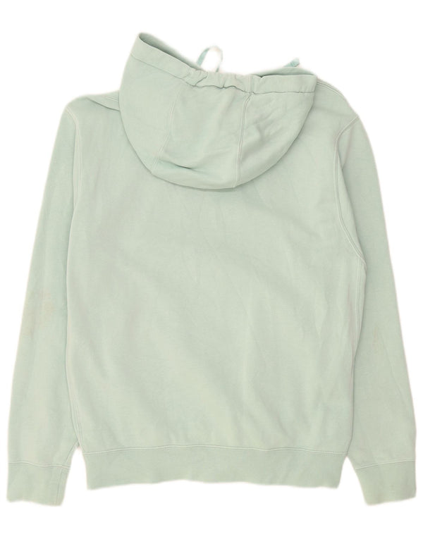 Nike Womens Hoodie Jumper UK 14 Medium Green Cotton