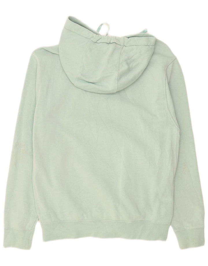 Nike Womens Hoodie Jumper UK 14 Medium Green Cotton