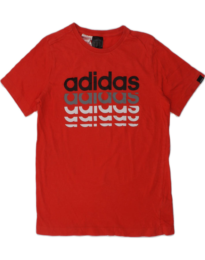 ADIDAS Girls Graphic T-Shirt Top 11-12 Years Red Cotton | Vintage Adidas | Thrift | Second-Hand Adidas | Used Clothing | Messina Hembry 