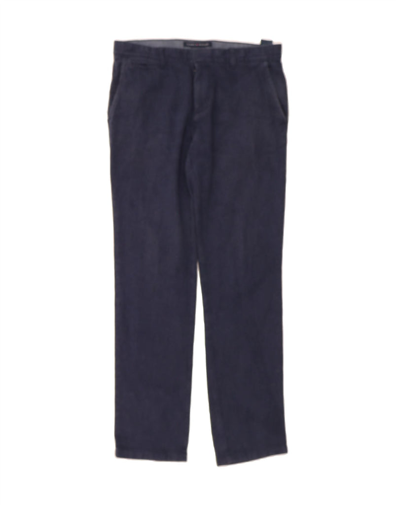 TOMMY HILFIGER Mens Slim Fit Chino Trousers W32 L34 Navy Blue Cotton Vintage Tommy Hilfiger and Second-Hand Tommy Hilfiger from Messina Hembry 