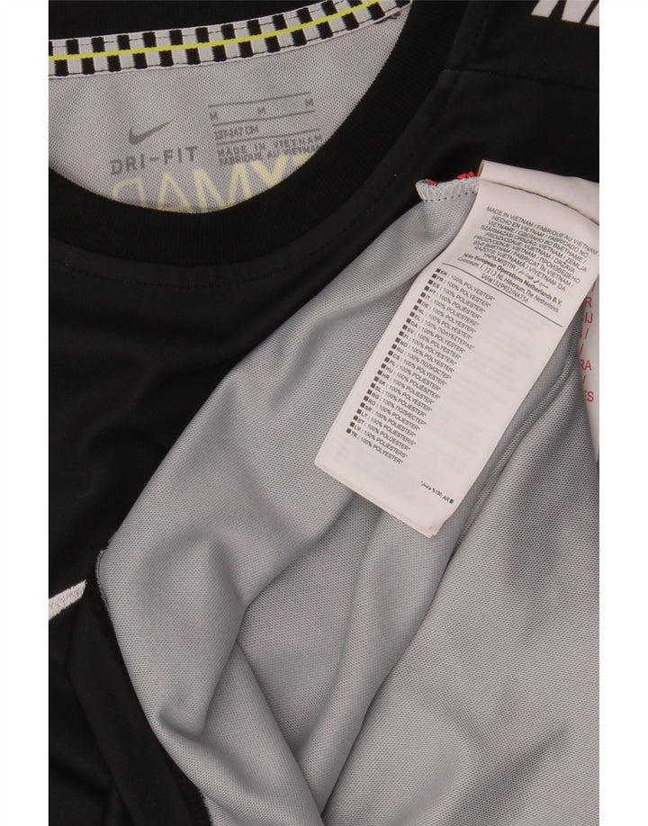 NIKE Boys Mercurial Graphic T-Shirt Top 10-11 Years Medium Black Polyester